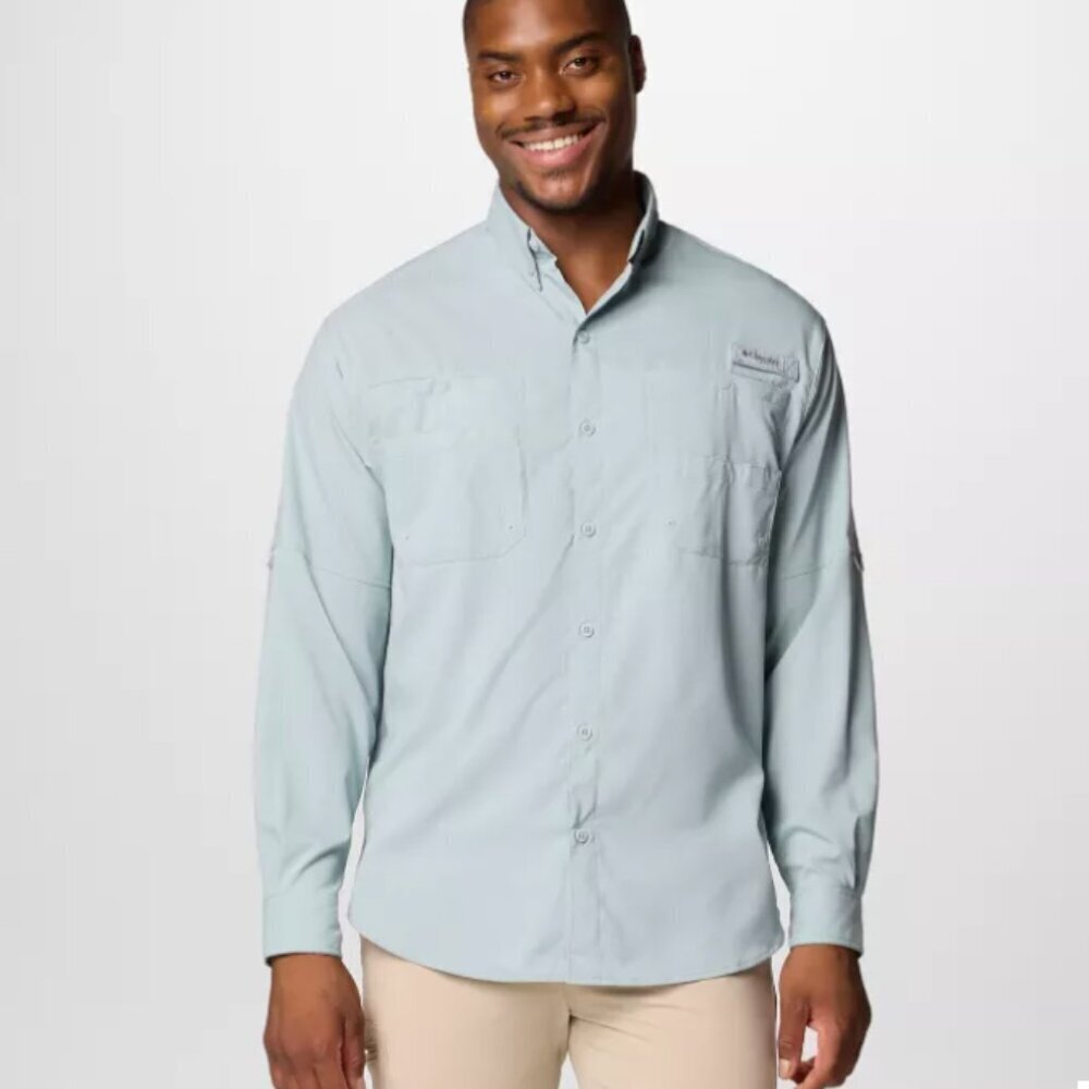 Columbia Men's PFG Tamiami II Long Sleeve Button Down Shirt PFG Sz M